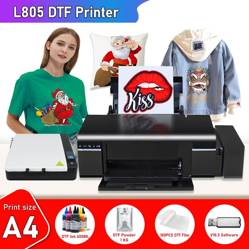 A4 Impressora DTF L805 DTF 인쇄기 A4 DTF 프린터 모든 직물 인쇄용 필름 열전사 인쇄기 A4에 직접 연결